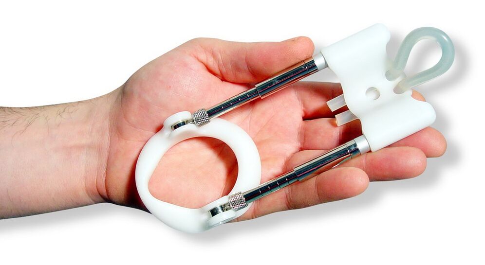 An extender is a device based on stretching the tissues of the penis